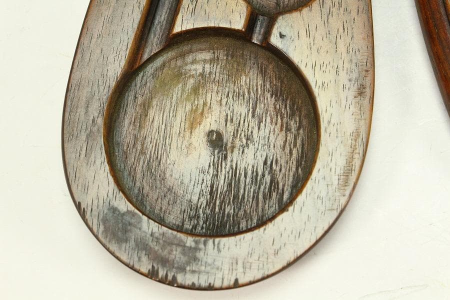 中国美術 花梨 刻 雲蝙蝠紋 秤 測り具(K-A911)