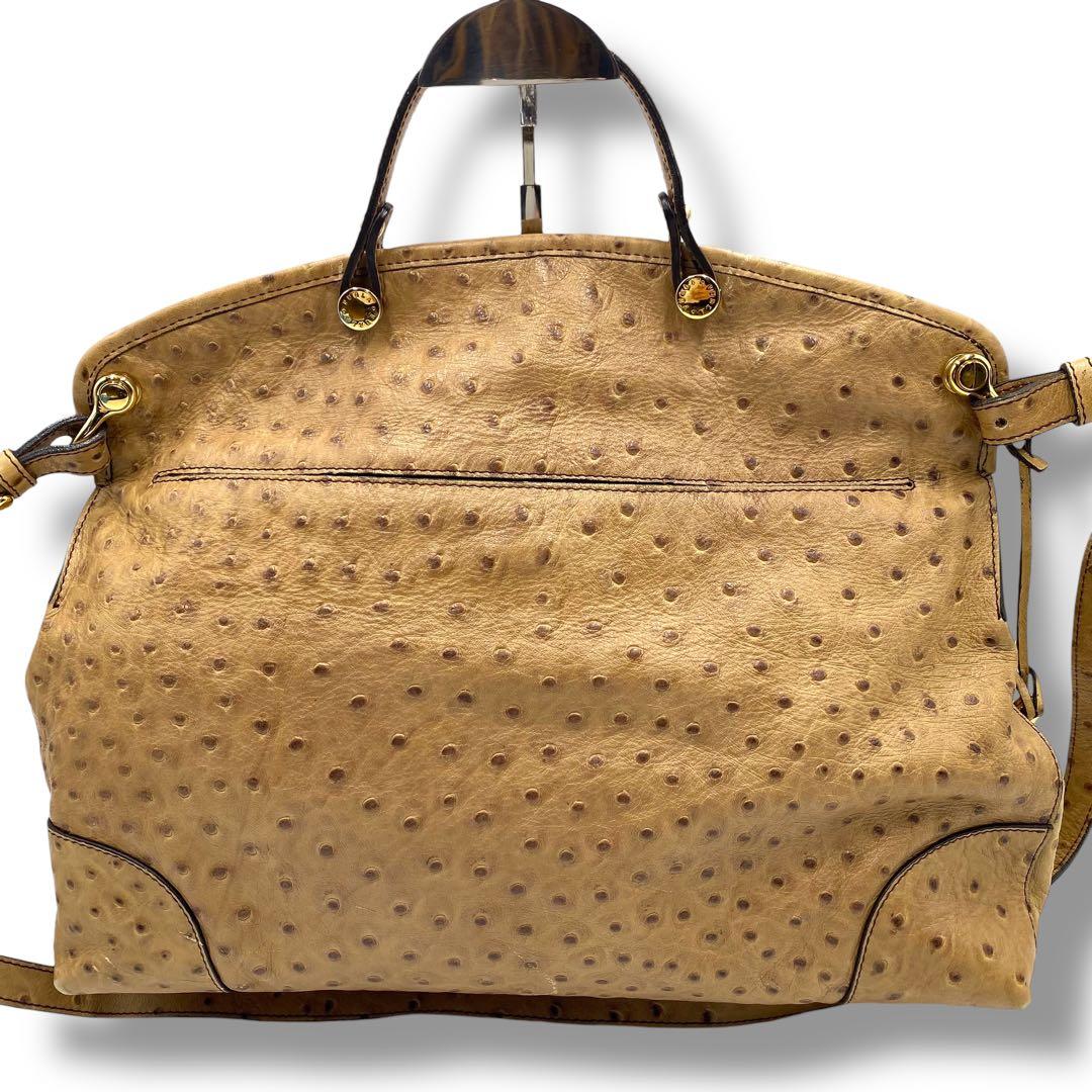 フルラ ハイパー ショルダーバッグ 2way オーストリッチ A4 斜め掛け