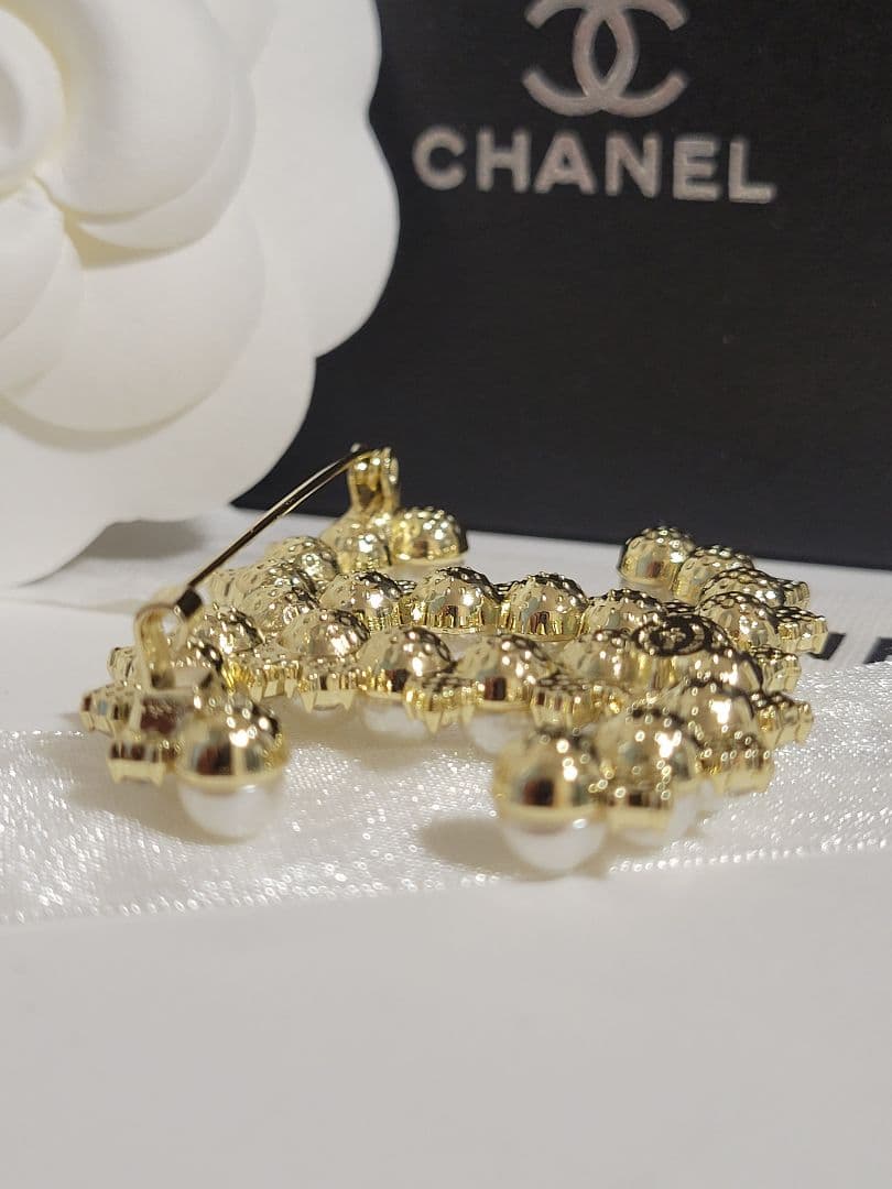 【即購入◎】　シャネル　ブローチ　パール　ゴールド