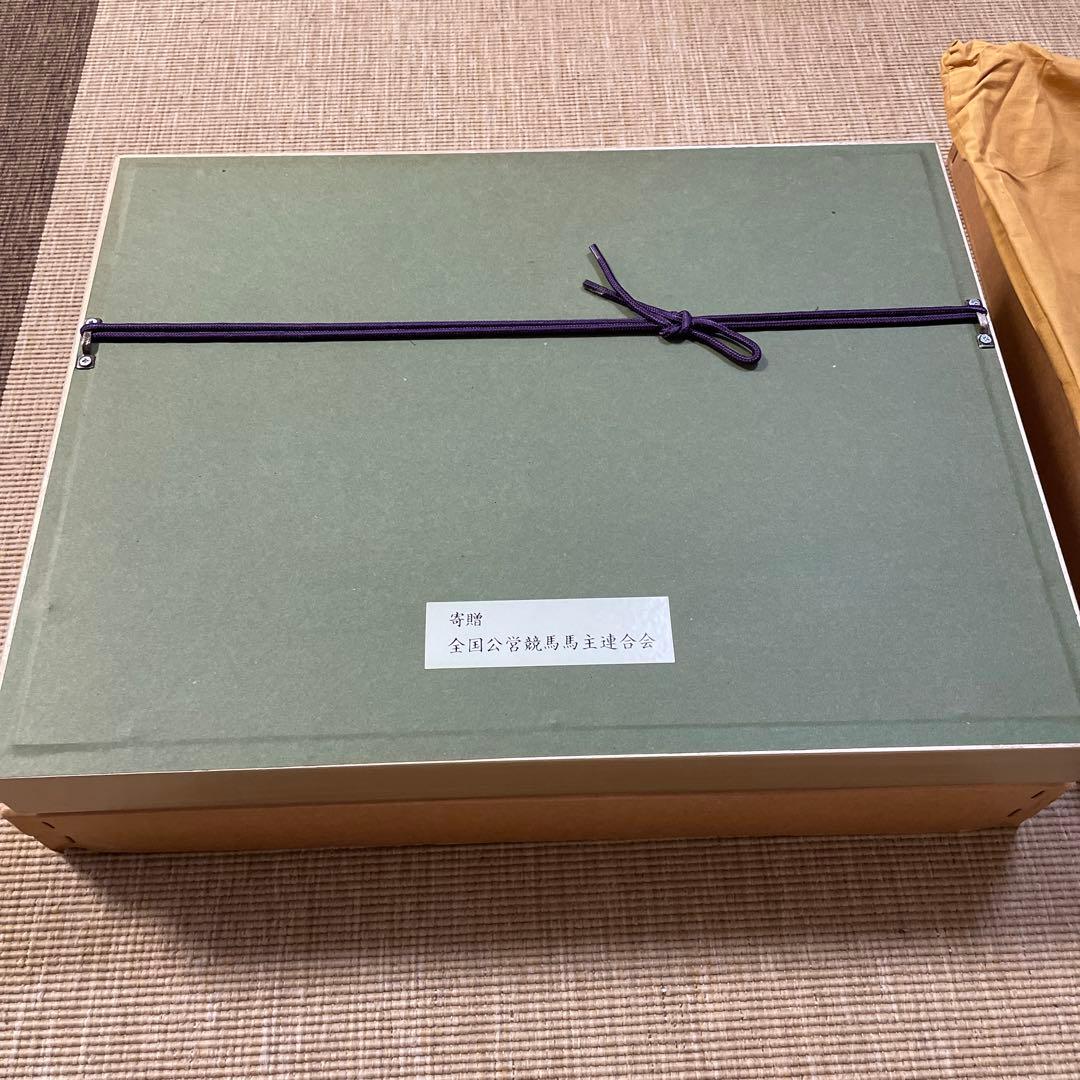 中畑艸人・額装陶板画・名馬優駿・優駿詩情・特別製作作品・美品・