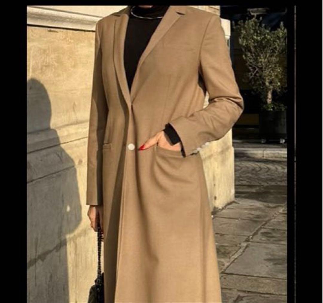 JENNE モダンロングジャケットL キャメル