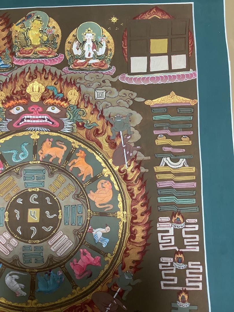 《 チベット密教　新品　送料込み 》 チベタンカレンダー　タンカ　曼荼羅　手描き