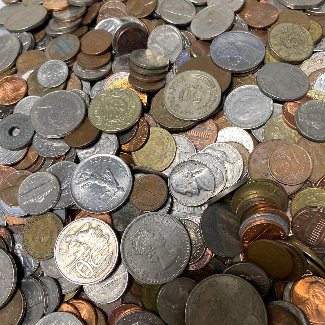 外国 昔の貨幣 古銭 世界の まとめ売り 正味5.1Kg NO.32