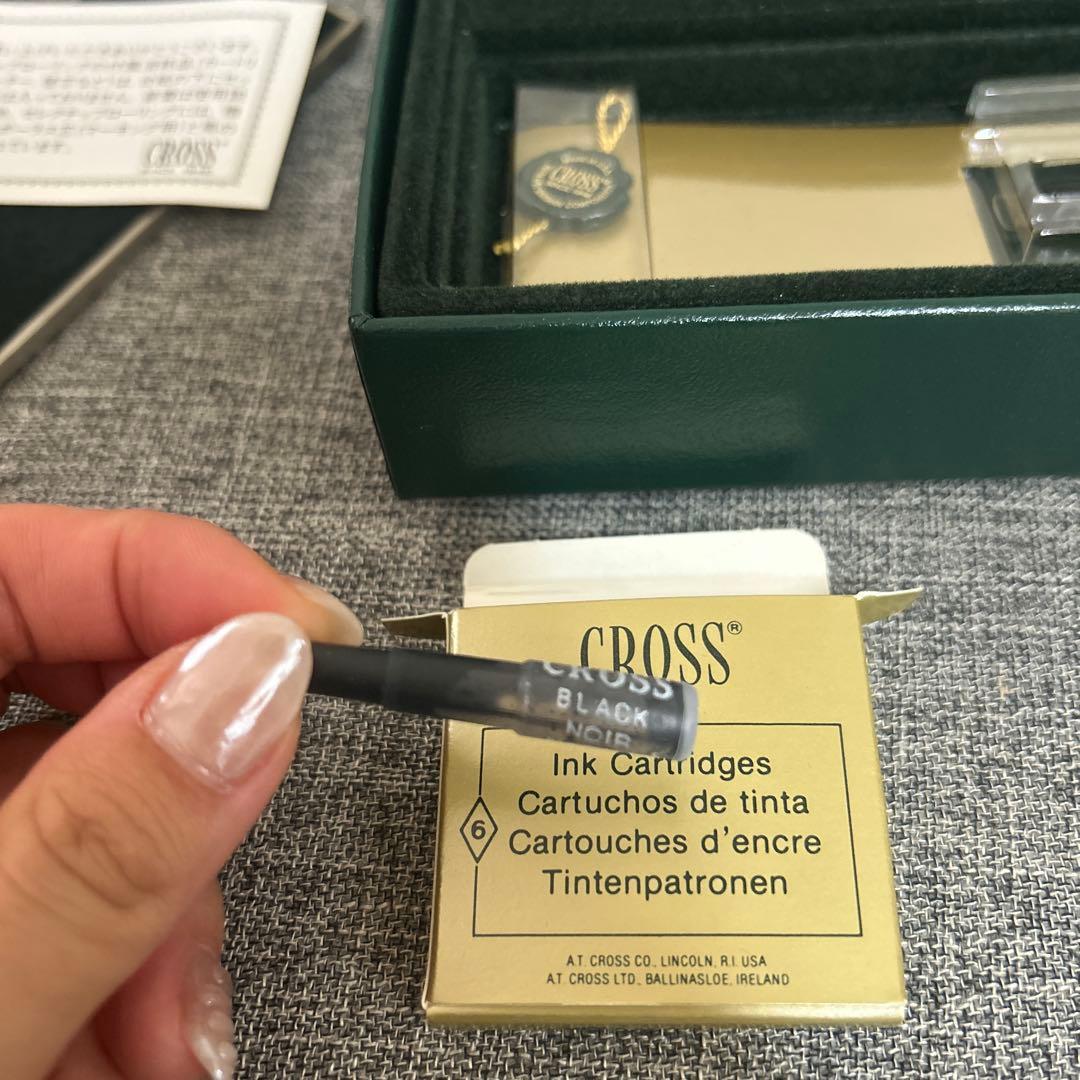 Cross クロス　万年筆　ギフト　グリーンインクボトル　タウンゼント　ゴールド