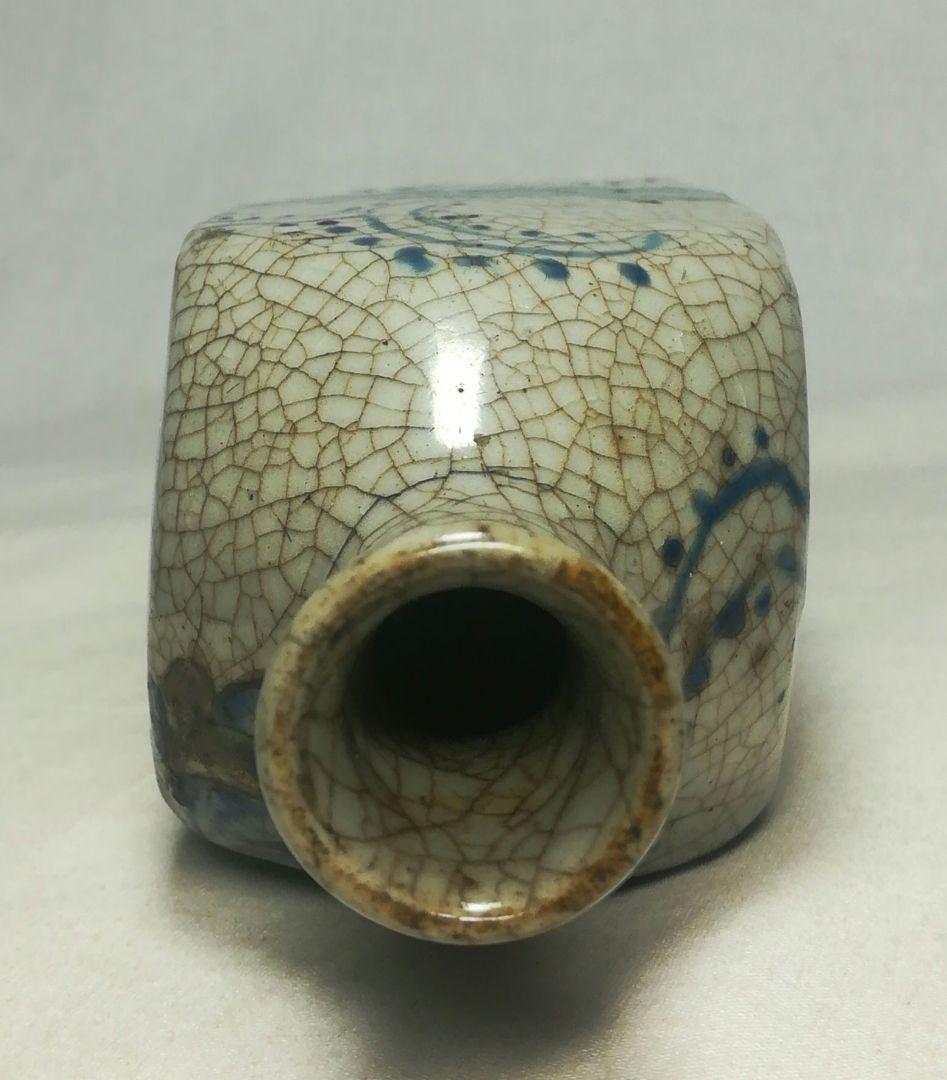 砥部焼　鞆徳利　青磁　保命酒徳利　酒器