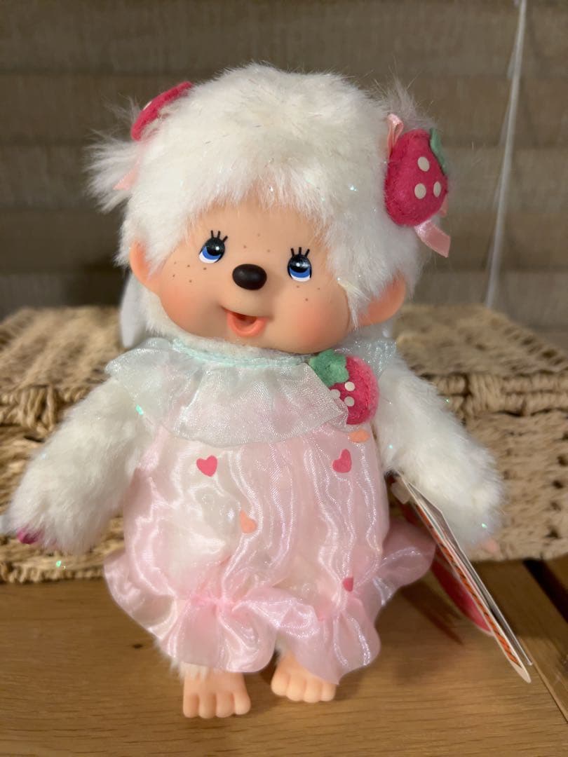 【新品】Monchhichi モンチッチ ストロベリー&ハート ぬいぐるみ