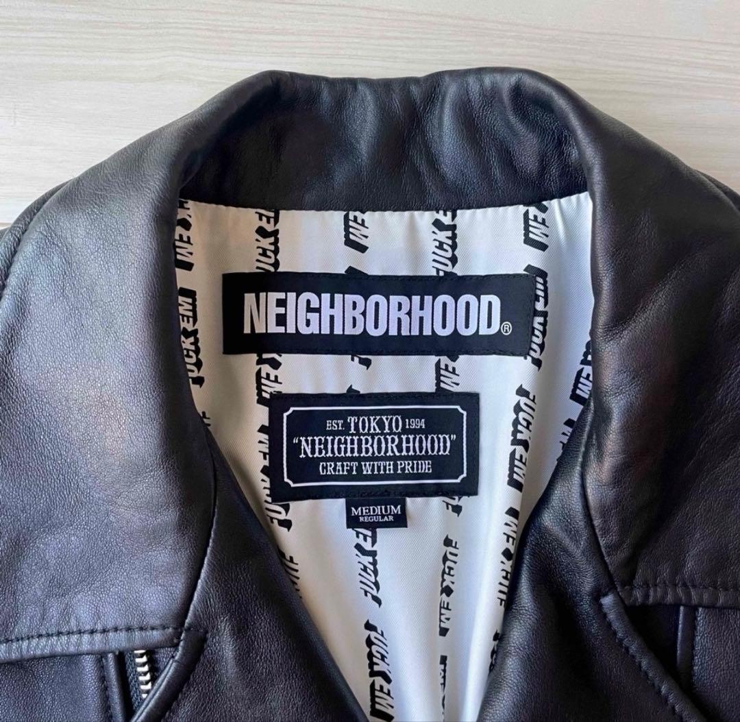 最終値下げNEIGHBORHOOD 18A/Wレザーシングルライダースジャケット