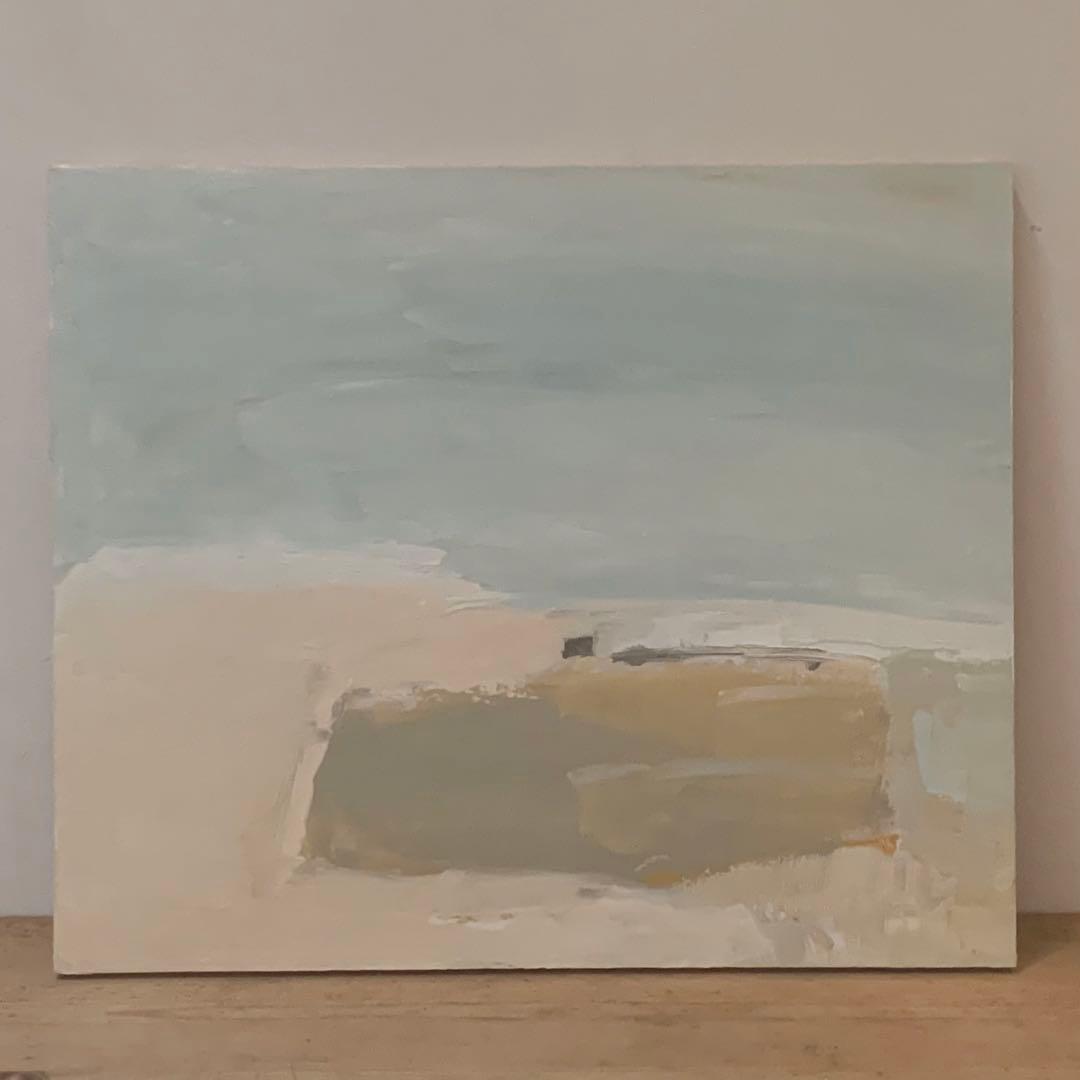 「海」 油彩 油絵 木製パネルに油彩 現代美術 oil on board 絵