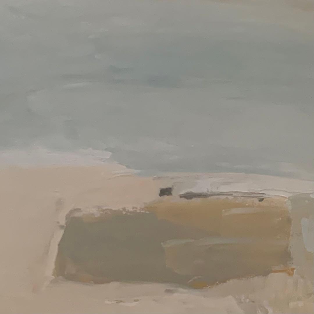 「海」 油彩 油絵 木製パネルに油彩 現代美術 oil on board 絵