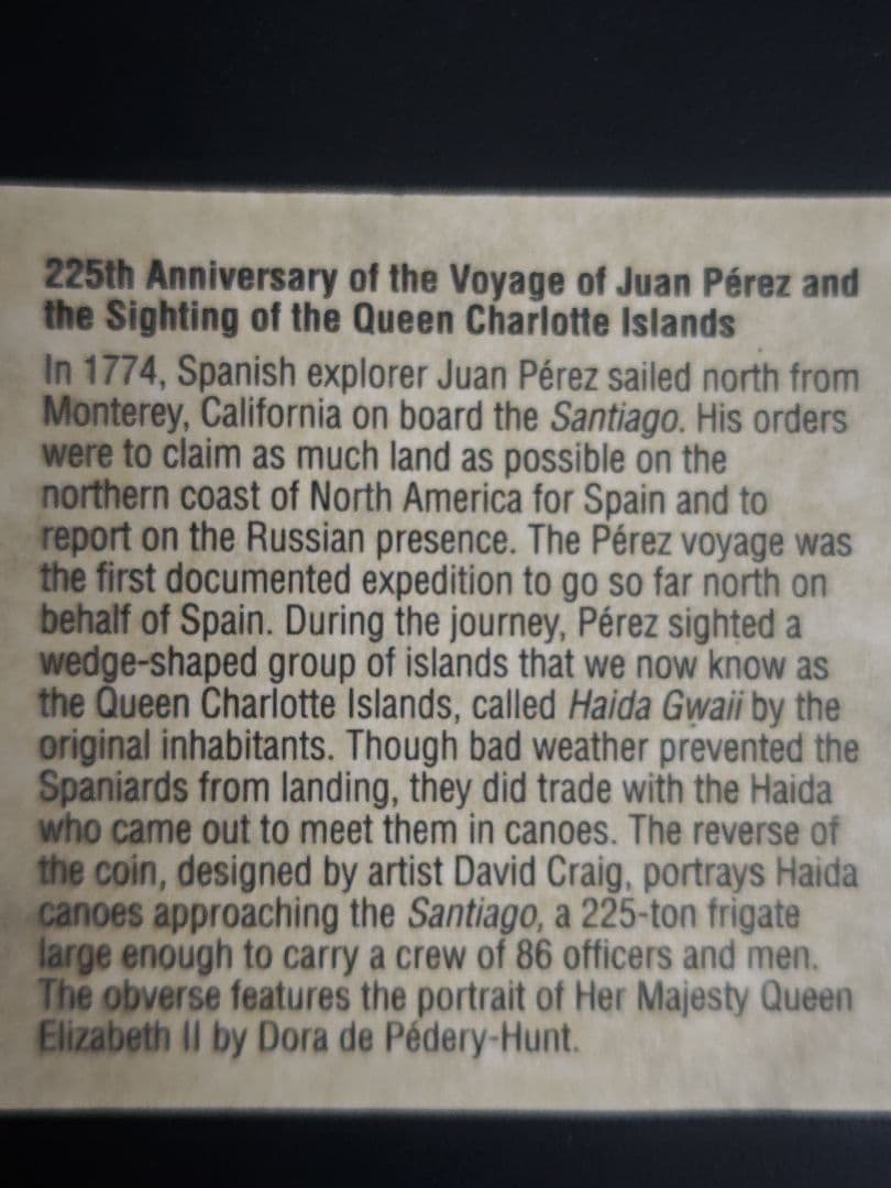 加 DOLLAR　225周年記念(1774〜1999) PF銀貨、説明書付