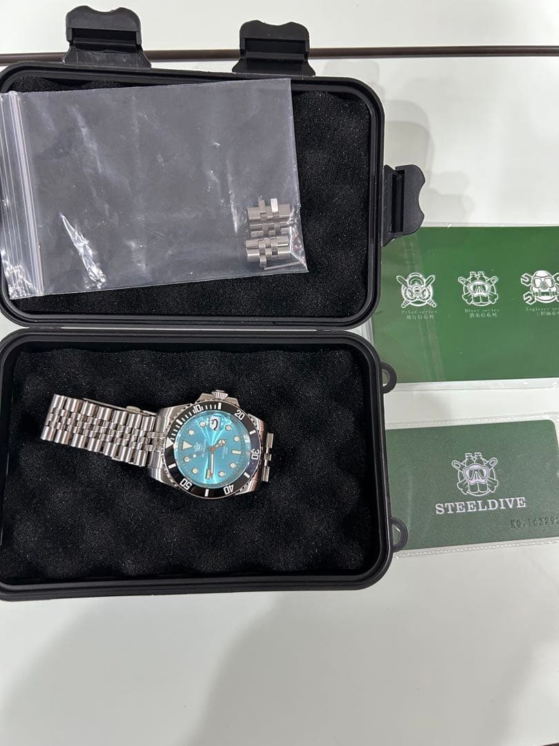 STEELDIVE 自動巻きダイバーズウォッチ 青文字盤