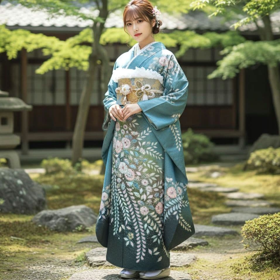 お直し無料！振袖フルセット(8点)・辻ヶ花・辻が花・絞り・作家物・翠山工房・落款