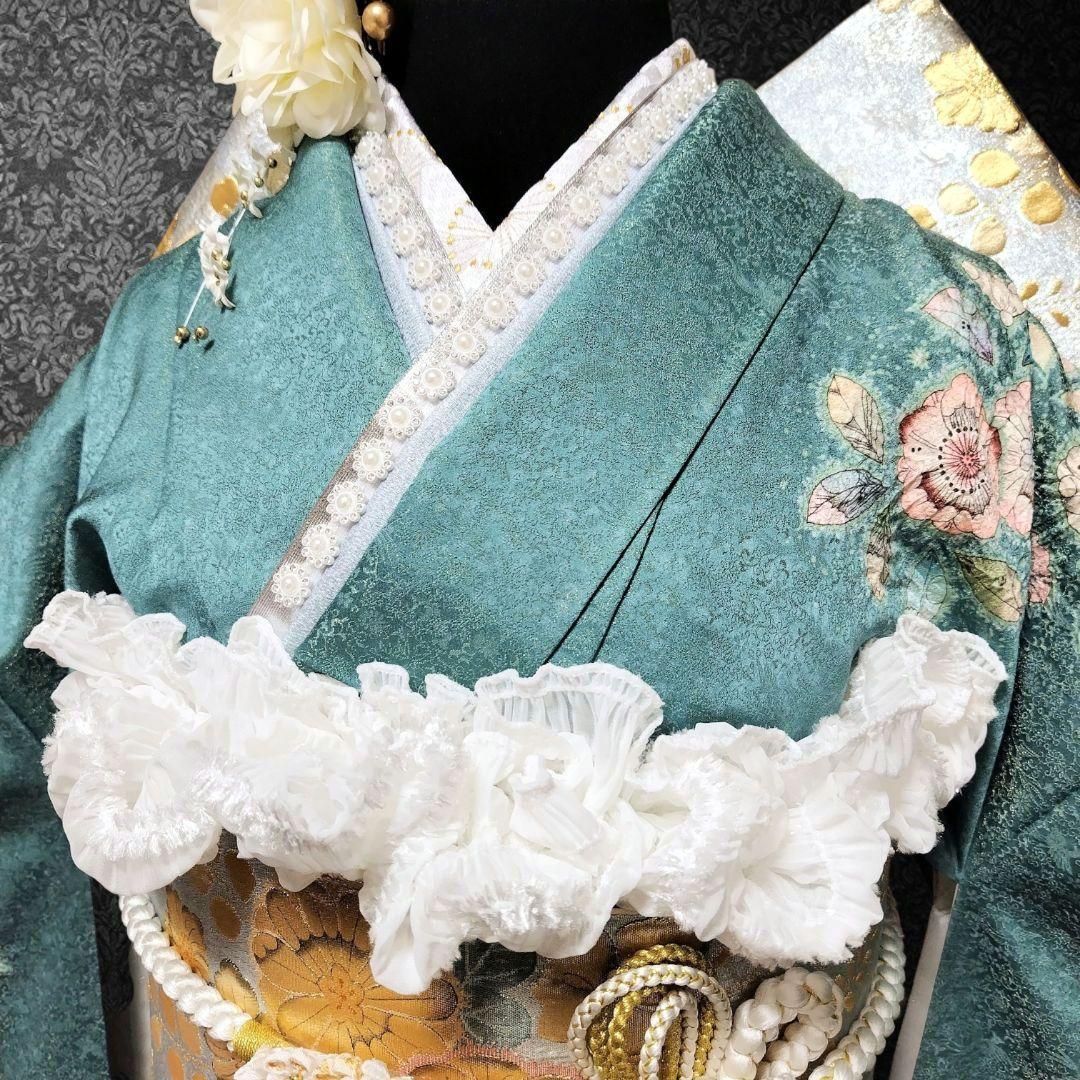 お直し無料！振袖フルセット(8点)・辻ヶ花・辻が花・絞り・作家物・翠山工房・落款