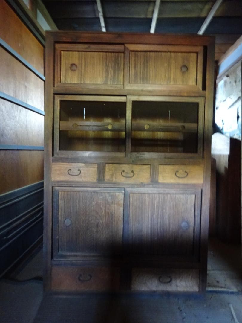 mold★最終値 水屋　食器棚　アンティーク　古民家蔵出し　箪笥　古い家具