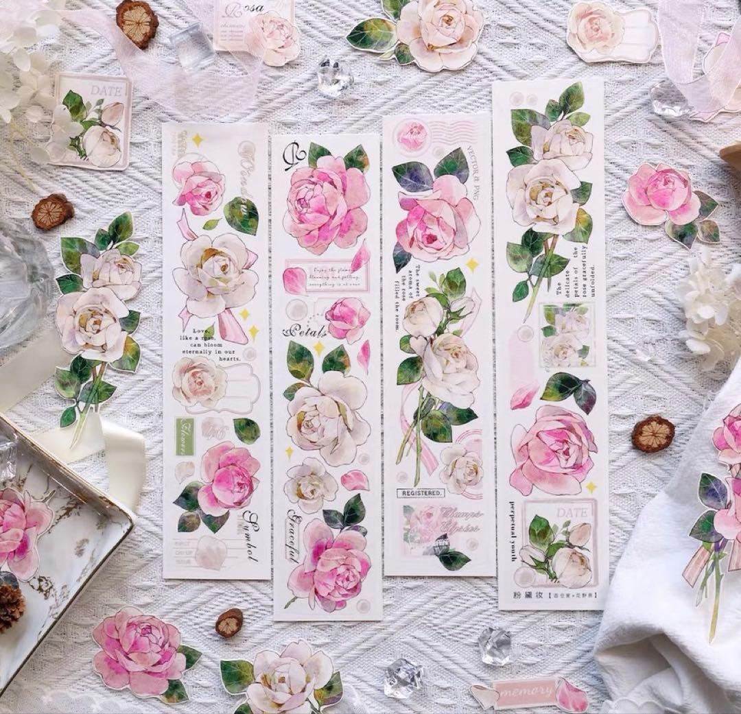 百仓家手帐《粉黛妆》海外マスキングテープ　マステ 【1456】