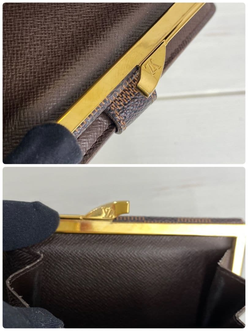 新型美品✨️ルイヴィトン　ヴィエノワ　ダミエ　エベヌ　二つ折り　財布