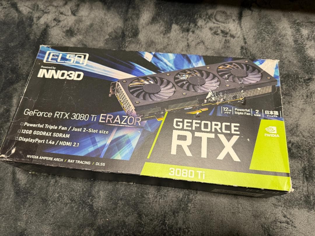 【美品ほぼ未使用】ELSA GeForce RTX 3080 Ti ERAZOR