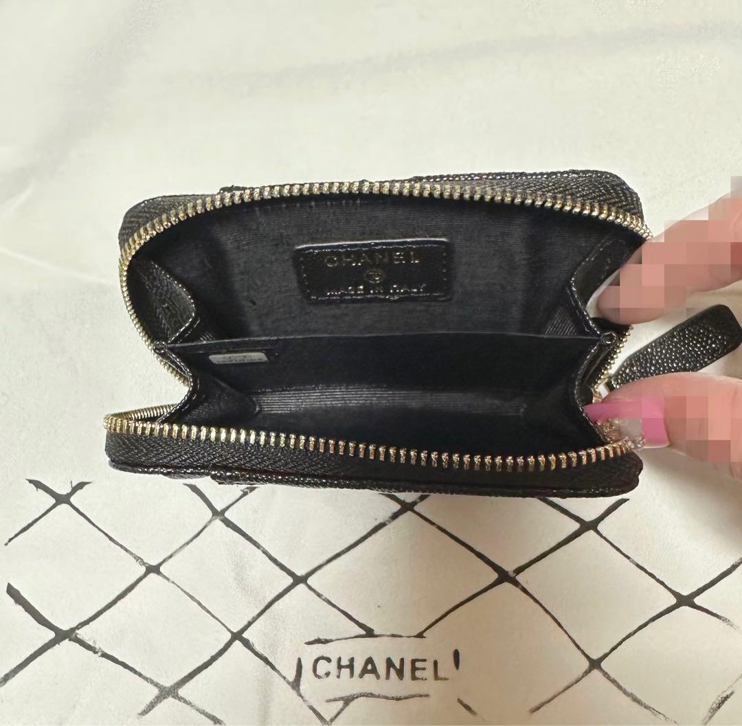CHANEL ブラック レザーキルティングケースノベルティ新品