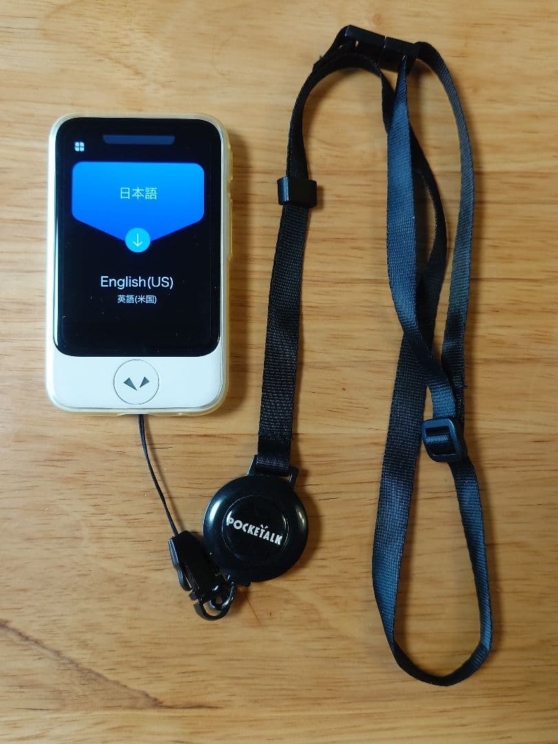POCKETALK 「S」、ストラップ、クリアケース、保護フィルム付き