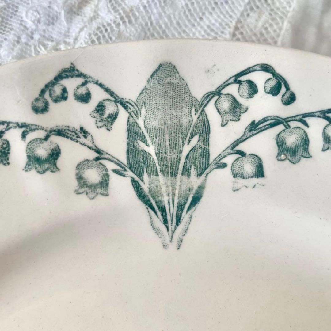 ロンシャンすずらんプレート平皿2枚セット　フランスアンティークミュゲスズラン鈴蘭