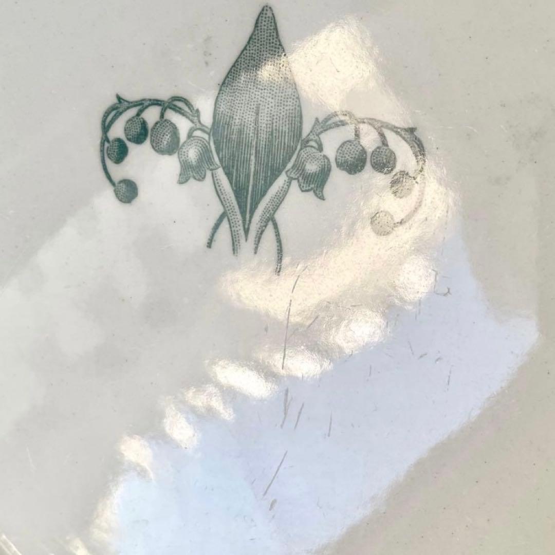 ロンシャンすずらんプレート平皿2枚セット　フランスアンティークミュゲスズラン鈴蘭