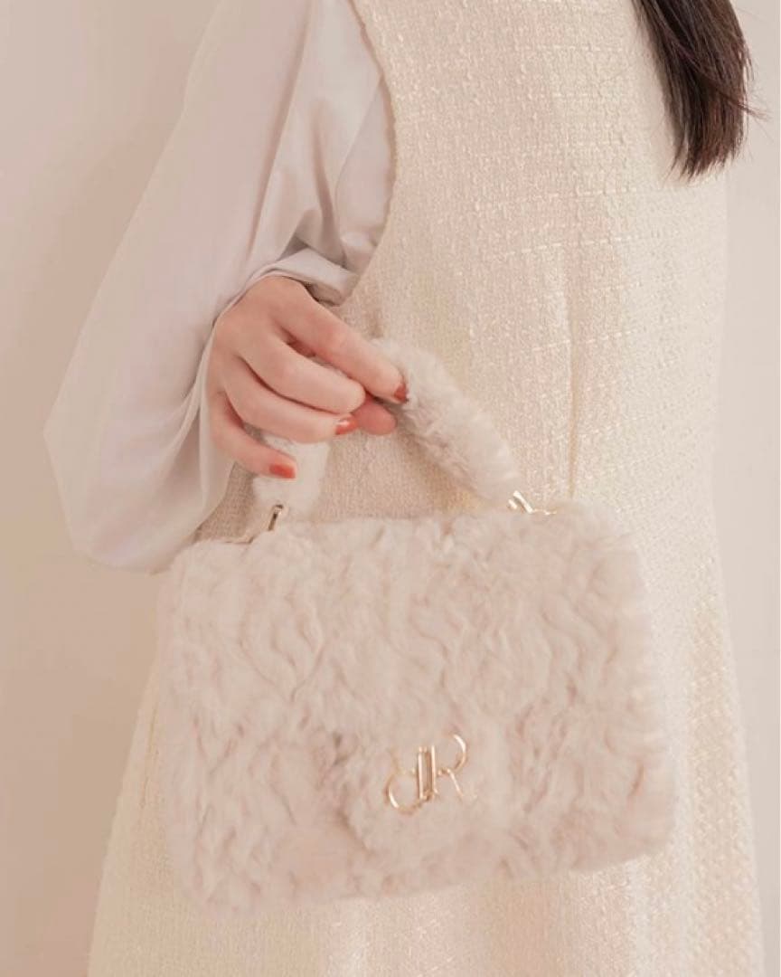 RANDA 2WAY モノグラムパーツファーバッグ