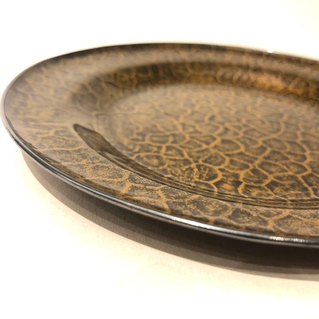 山口丹金製　黄銅銀縁銘々盆　5客