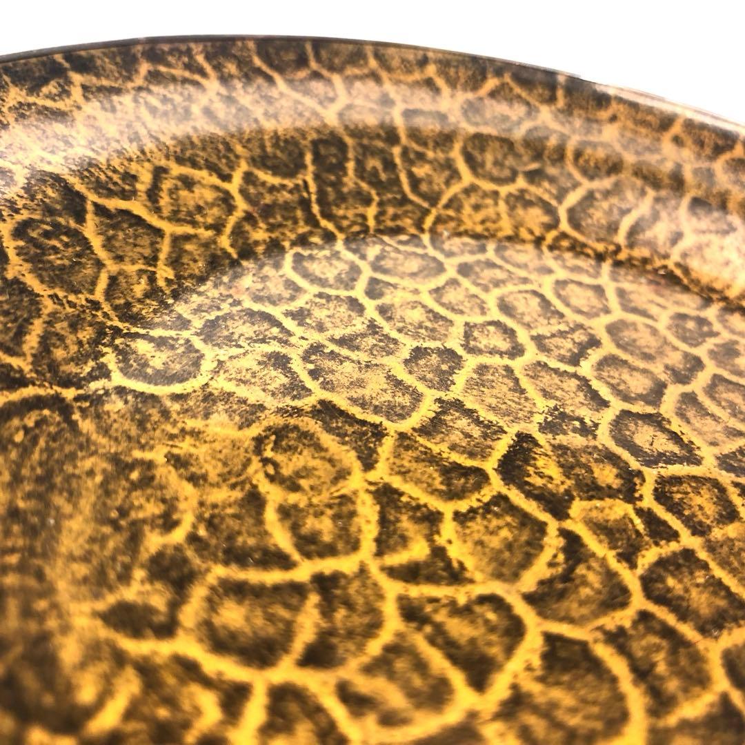 山口丹金製　黄銅銀縁銘々盆　5客