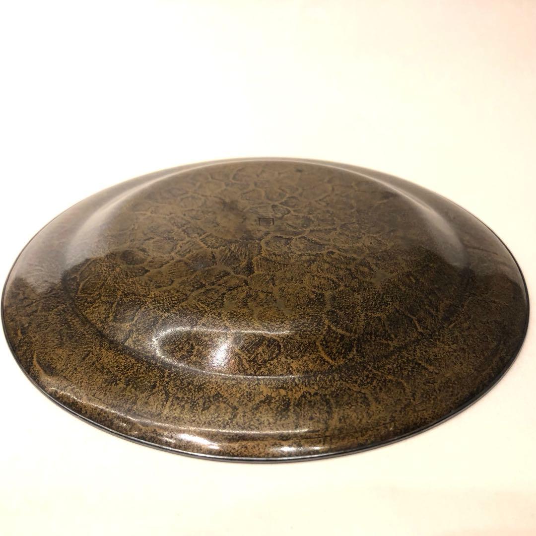 山口丹金製　黄銅銀縁銘々盆　5客