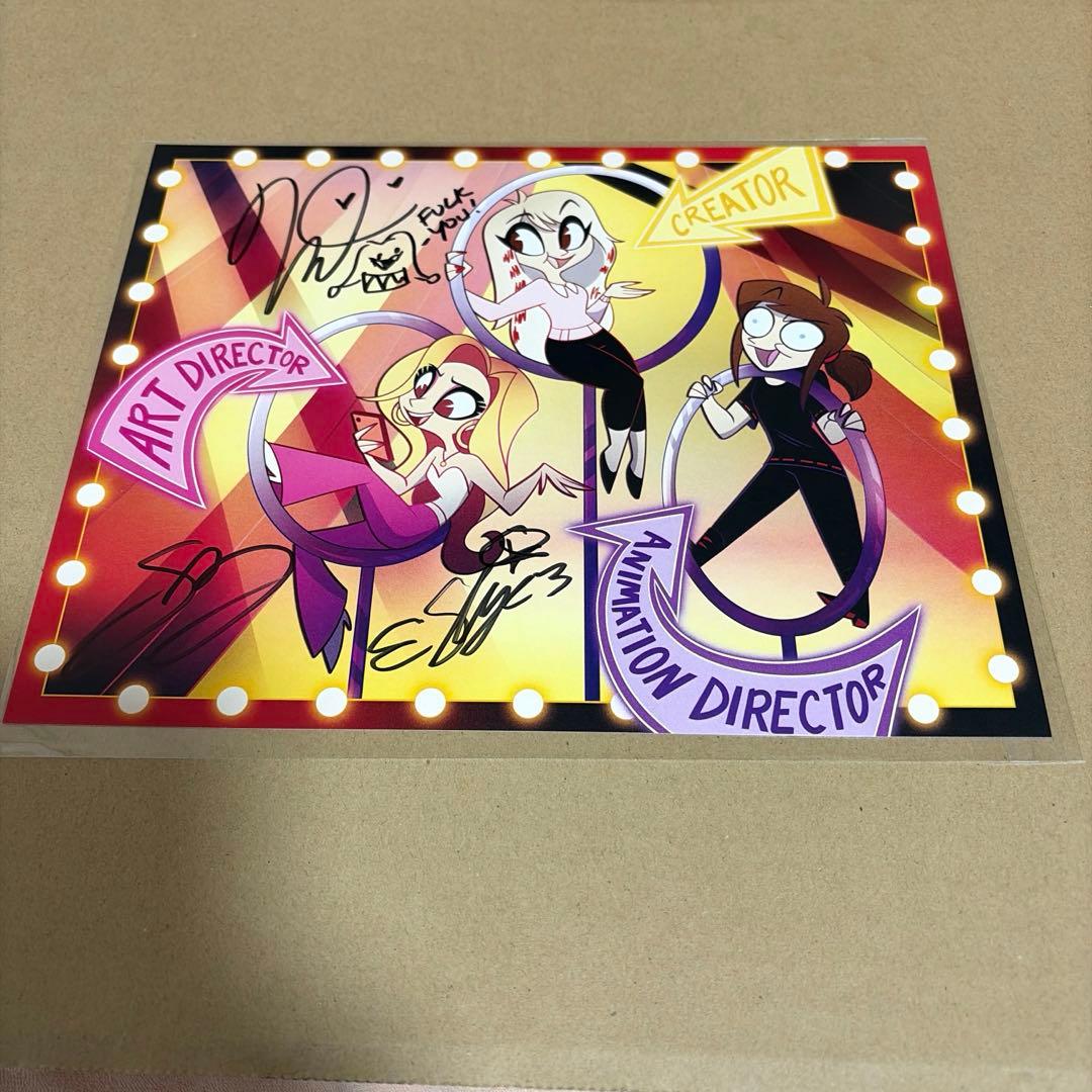 わ*ど様 ハズビンホテル ヘルヴァボス 作者 直筆サイン ポスター フィズ