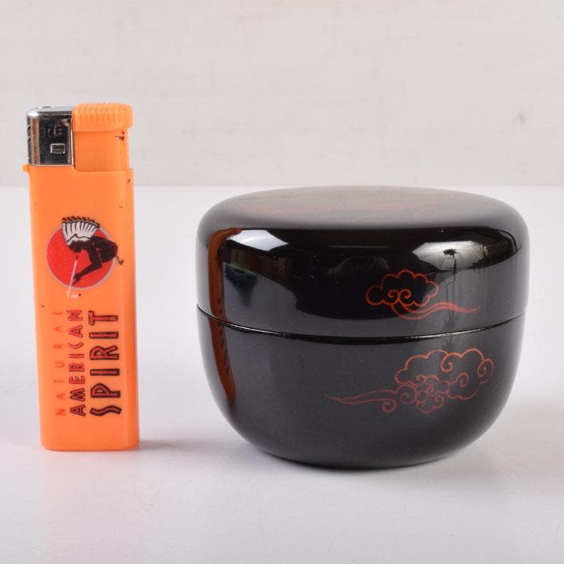 茶道具　山中塗　塗師　前端雅峯作　雲鳳凰蒔絵　大棗　共箱　V　8469