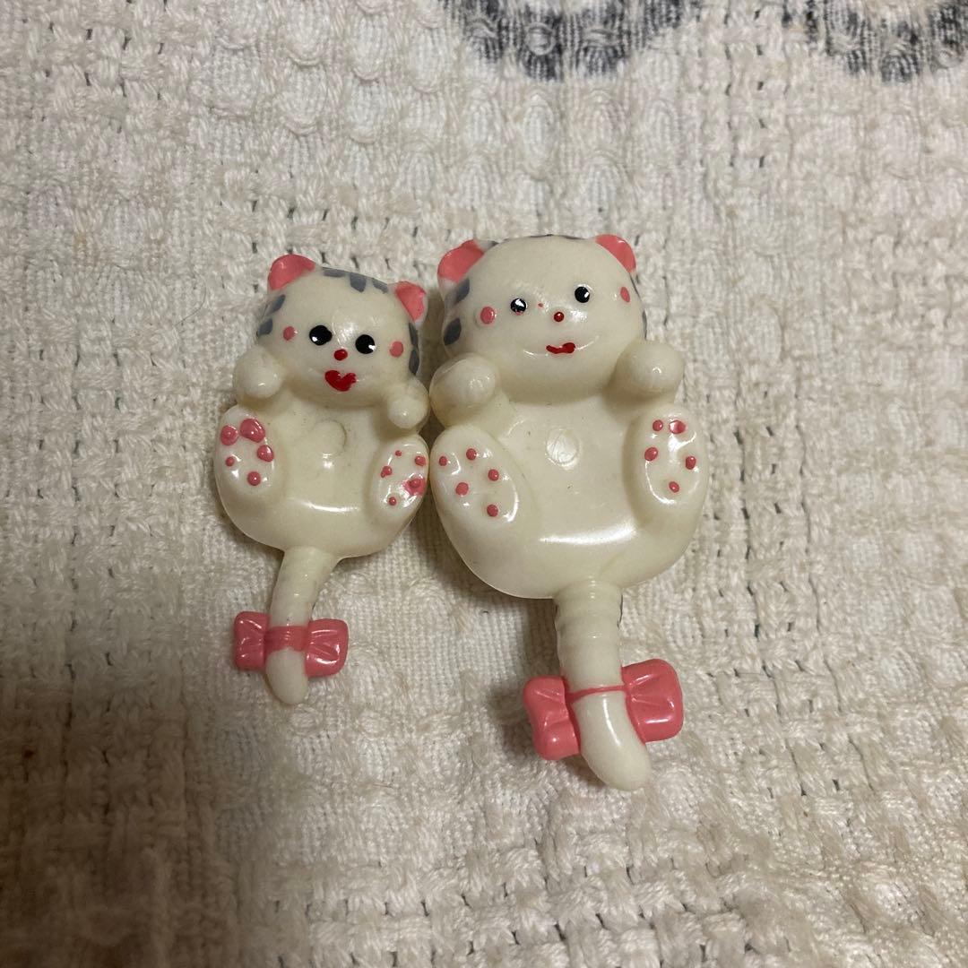 昭和レトロ　ヴィンテージ 猫　引っ掛けマスコット　 撮影＆確認のため開封した