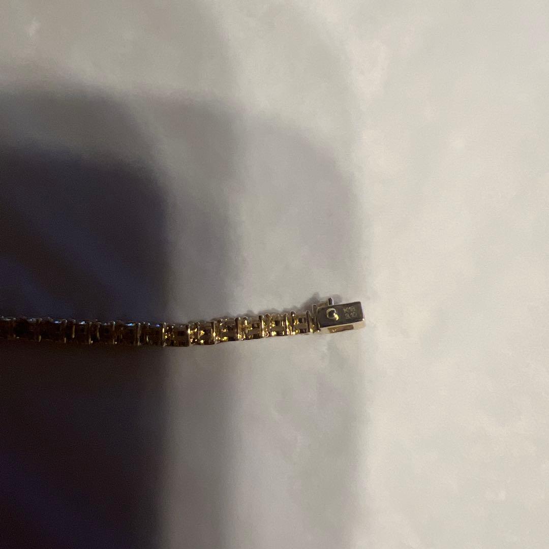 【超美品 】K18 豪華3.1ct ダイヤモンド テニスブレスレット 9.0g