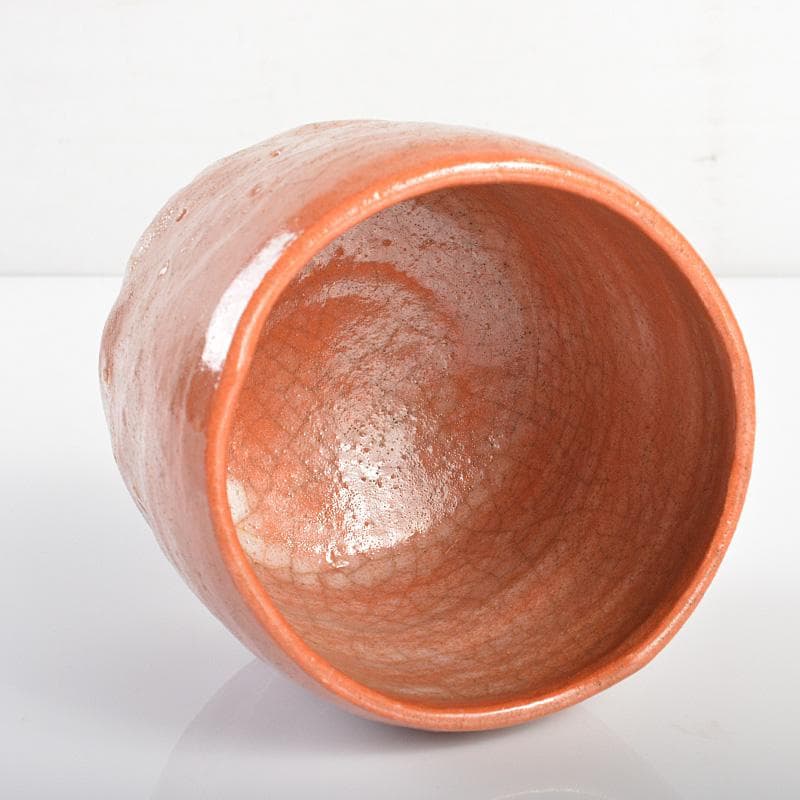 茶道具　赤楽筒茶碗　時代箱　V　R6260