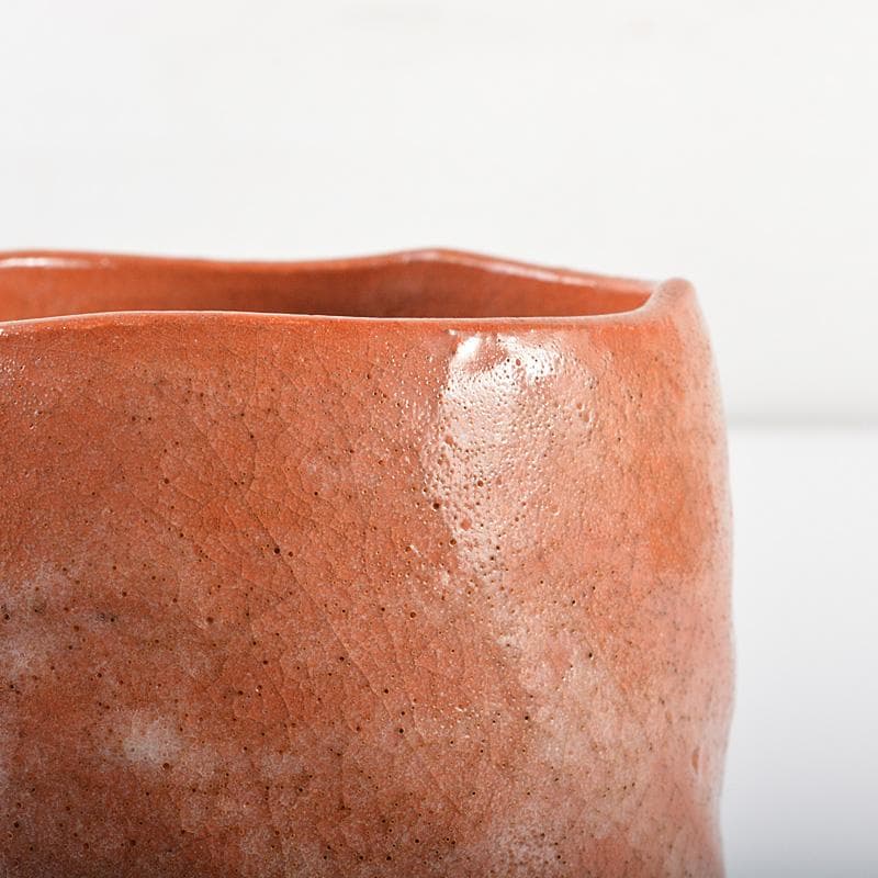 茶道具　赤楽筒茶碗　時代箱　V　R6260