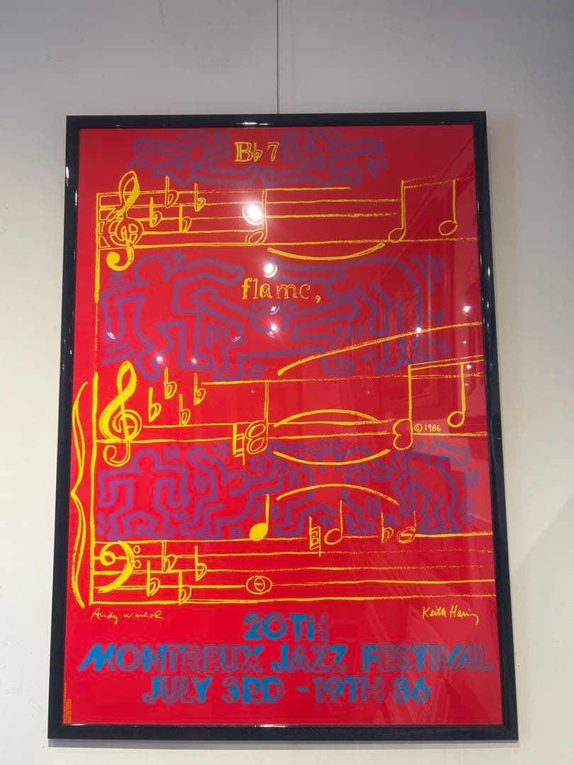 アンディウォーホル、キースヘリング　ポスター額装品　希少