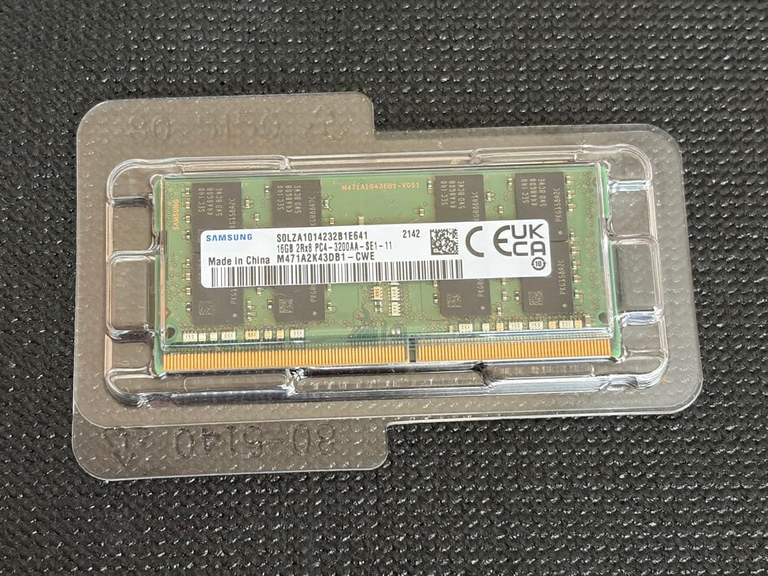 メモリ DDR4-3200 16GB sumsung