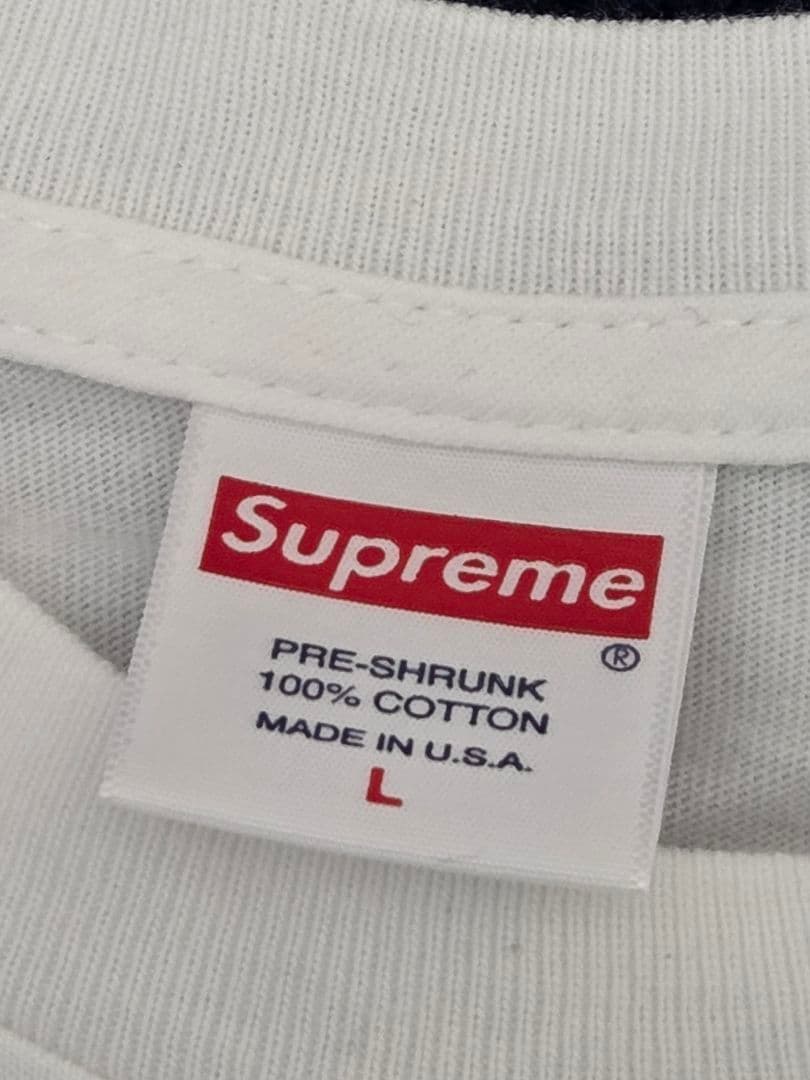 Supreme クロスロゴ Tシャツ L ホワイト/cross box logo