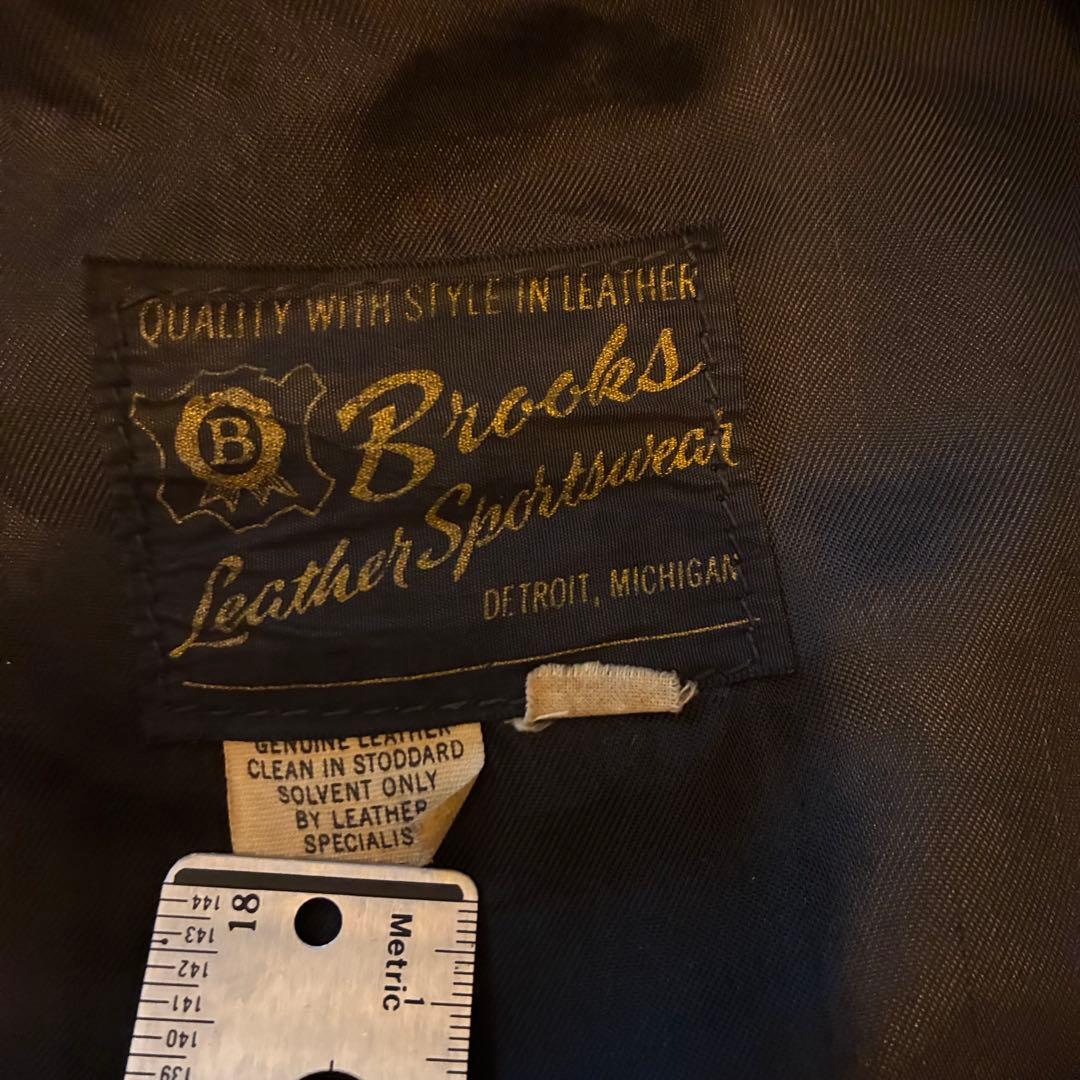 60s〜70s vintage brooks レザーシングルライダースジャケット