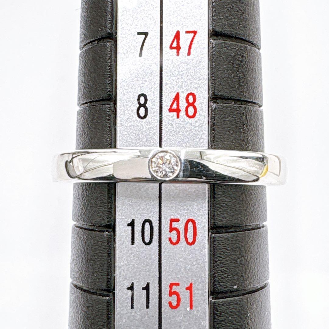 極美品 ティファニー スタッキングバンド ダイヤ リング 9号 シルバー925