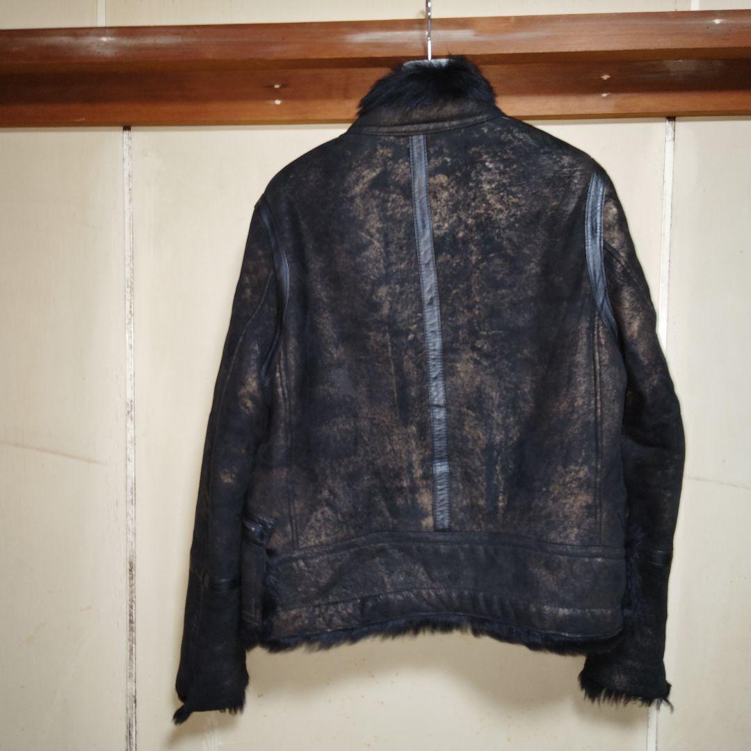 1/2まで　わたがしたわし コムサ　デ　モード　総裏毛皮　ライダース