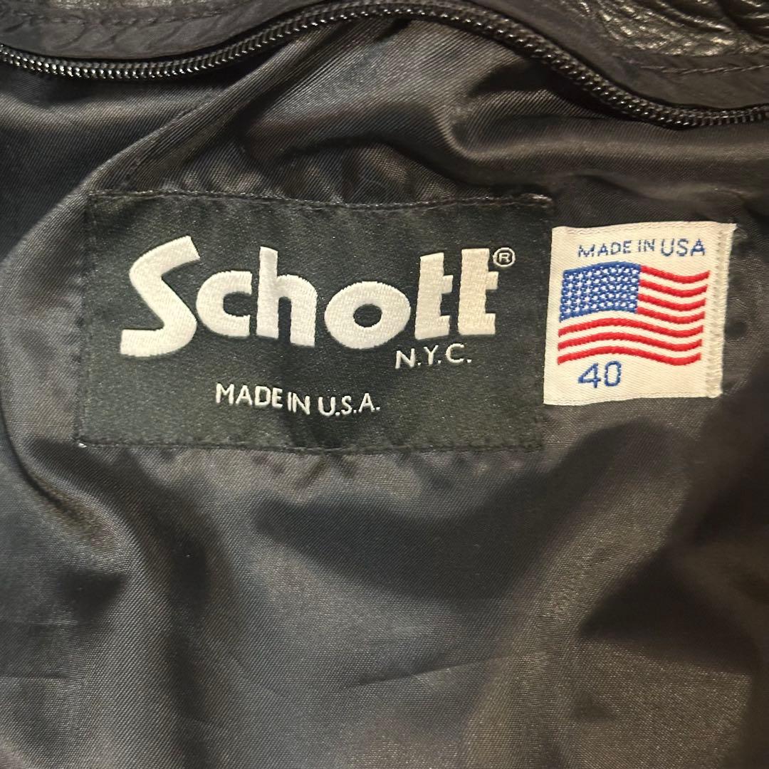 Schott 641 ショット　シングルライダースジャケット　ライナー付きレザー