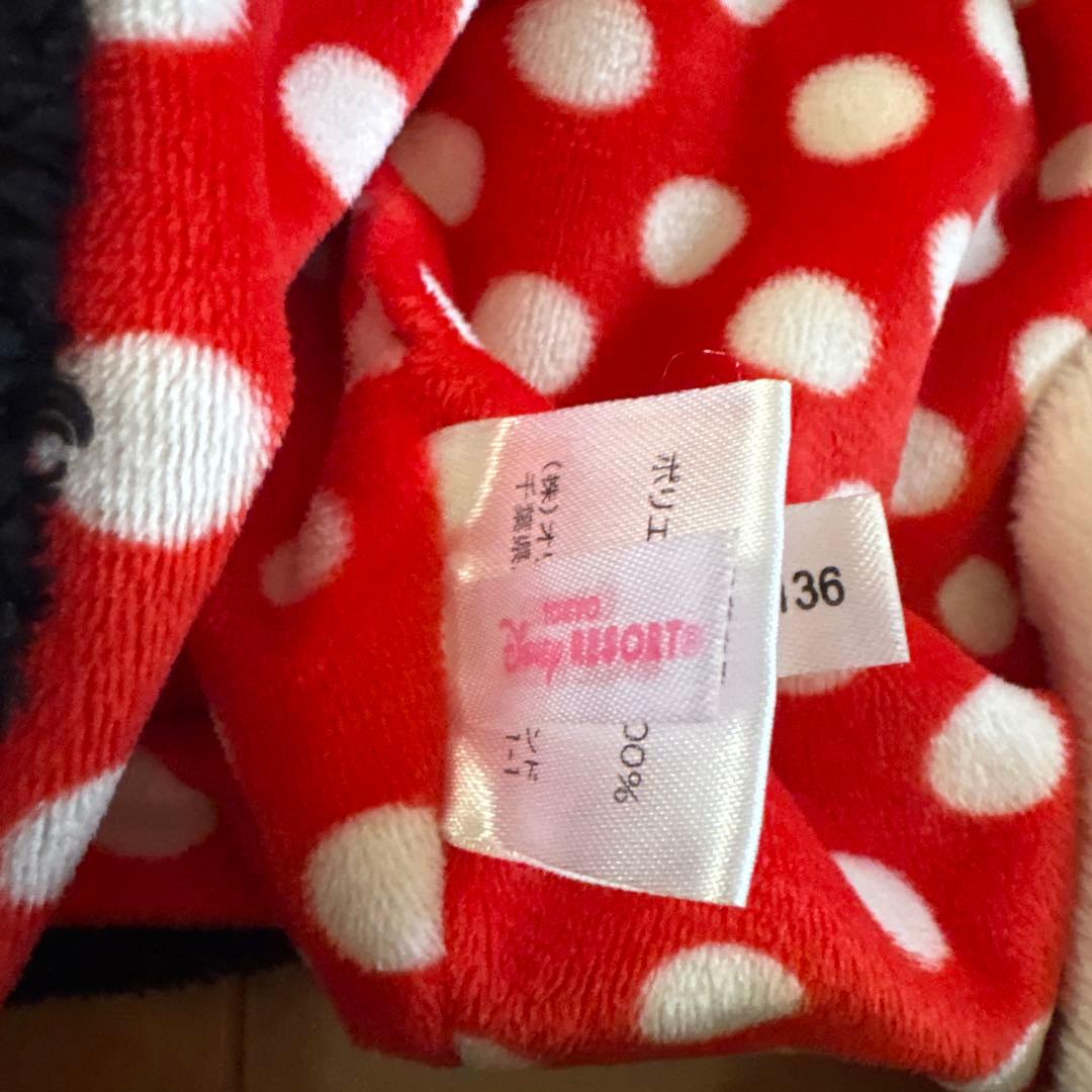 【美品】ディズニー ミニー ファンマフラー 水玉 赤 2点セット 廃盤品