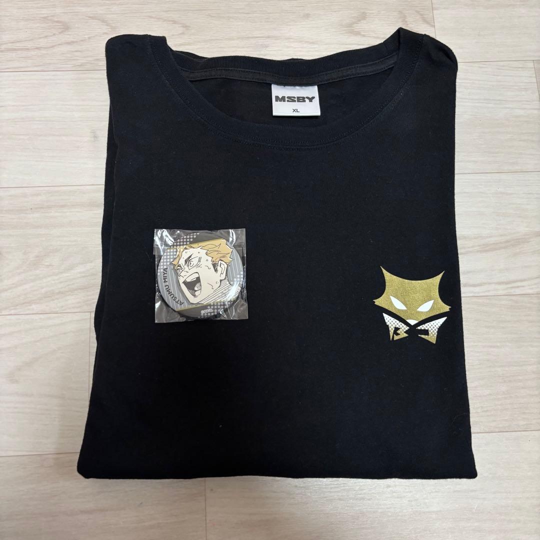 ハイキュー　宮侑　ロングTシャツ　特製缶バッジ