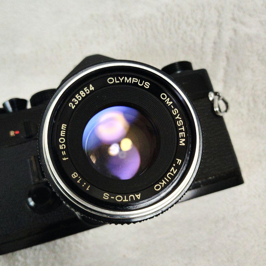 ■美品■ OLYMPUS OM-1 F.ZUIKO 50mm 露出OK　ブラック