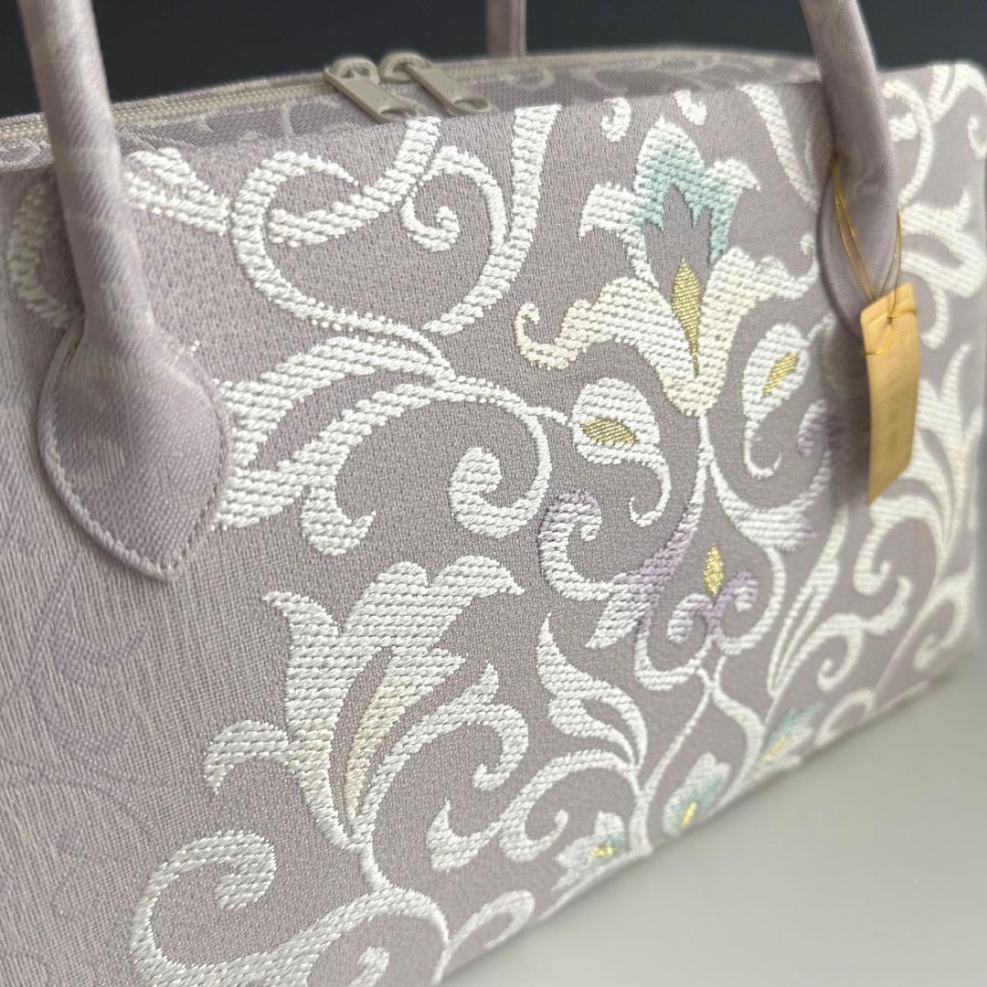 新品未使用品　京都 西陣織　弥栄織物　　　正絹帯地使用　利休バッグ　251213