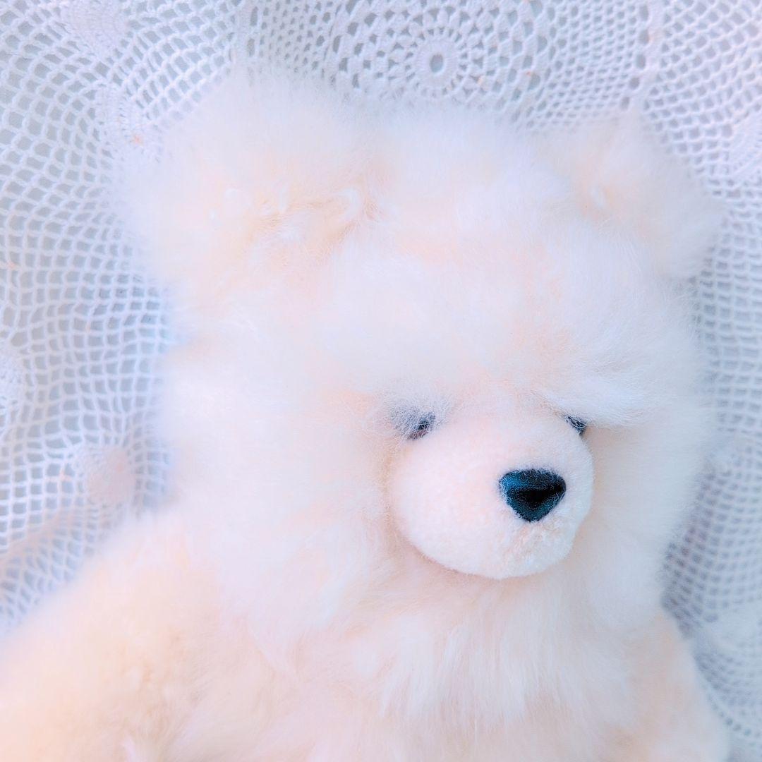 新品タグ付き　テディーベア　ぬいぐるみ　ベビーアルパカ1００％ ペルー製　くま