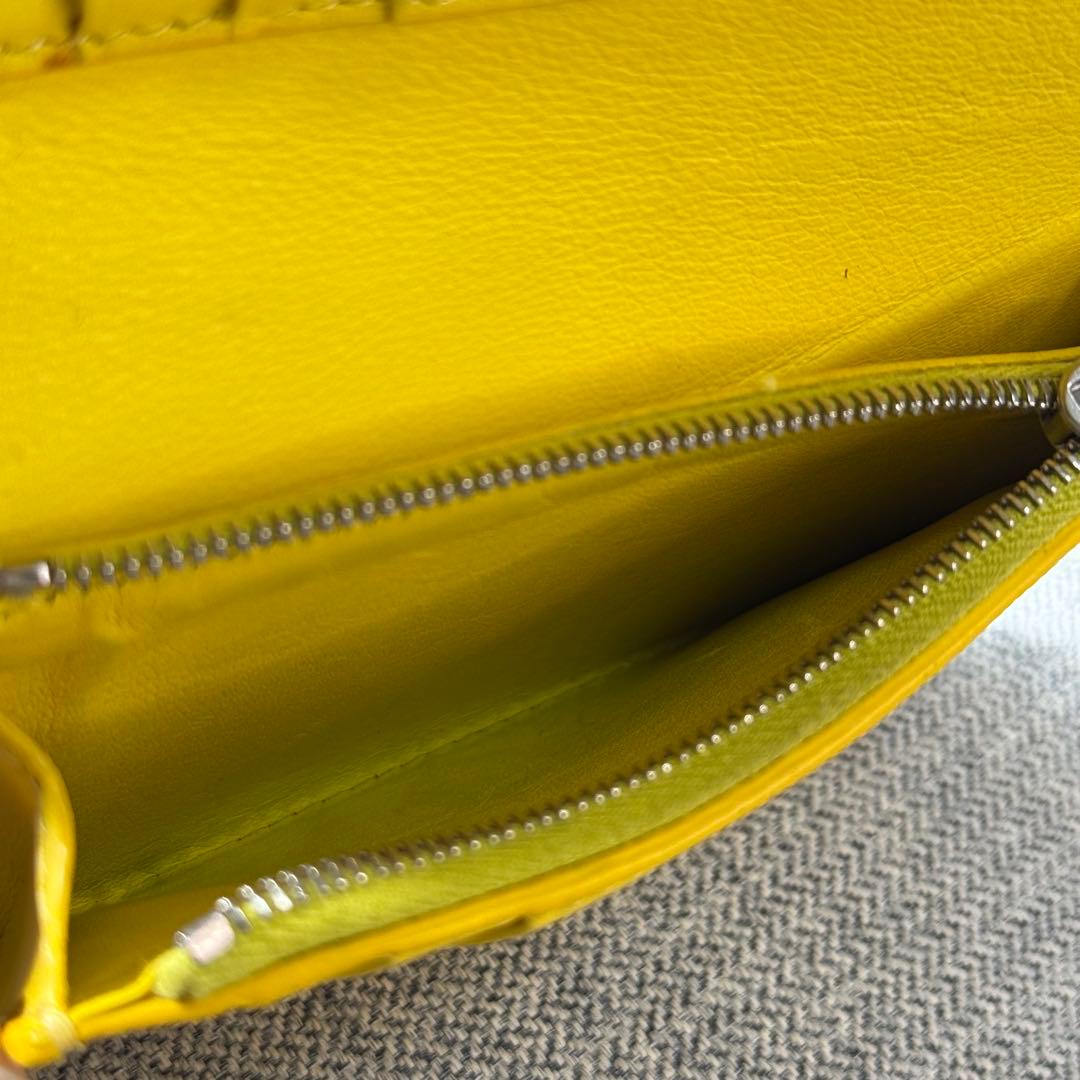 セリーヌ ミディアム ジップアラウンドウォレット グレージュ イエロー
