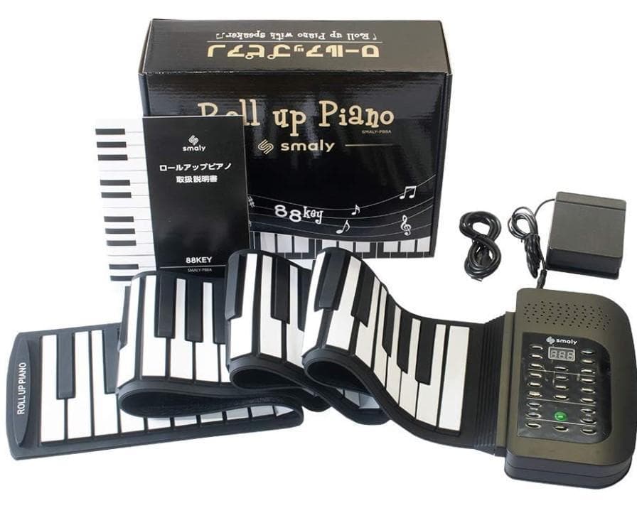 スマリー 電子ピアノ ロールアップピアノ 88鍵盤 SMALY-P88A