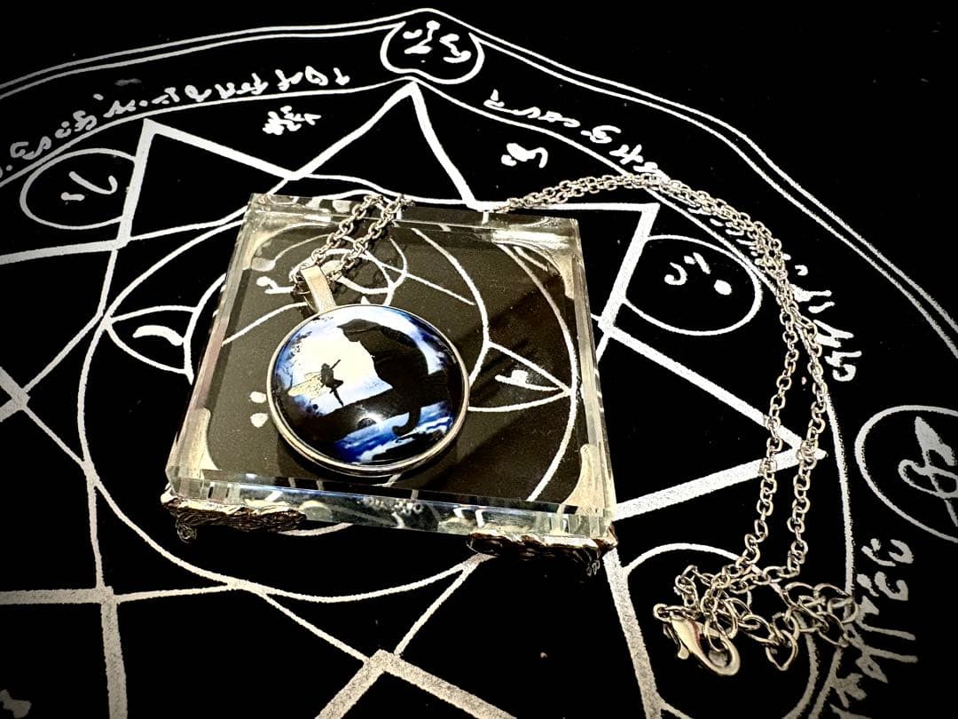 【霊宝】闇福黒猫《ヤミフク・クロネコ》ペンダント※お菓子万歳